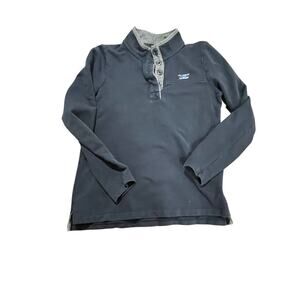 L.L. Bean Navy Mountain Logo Pullover